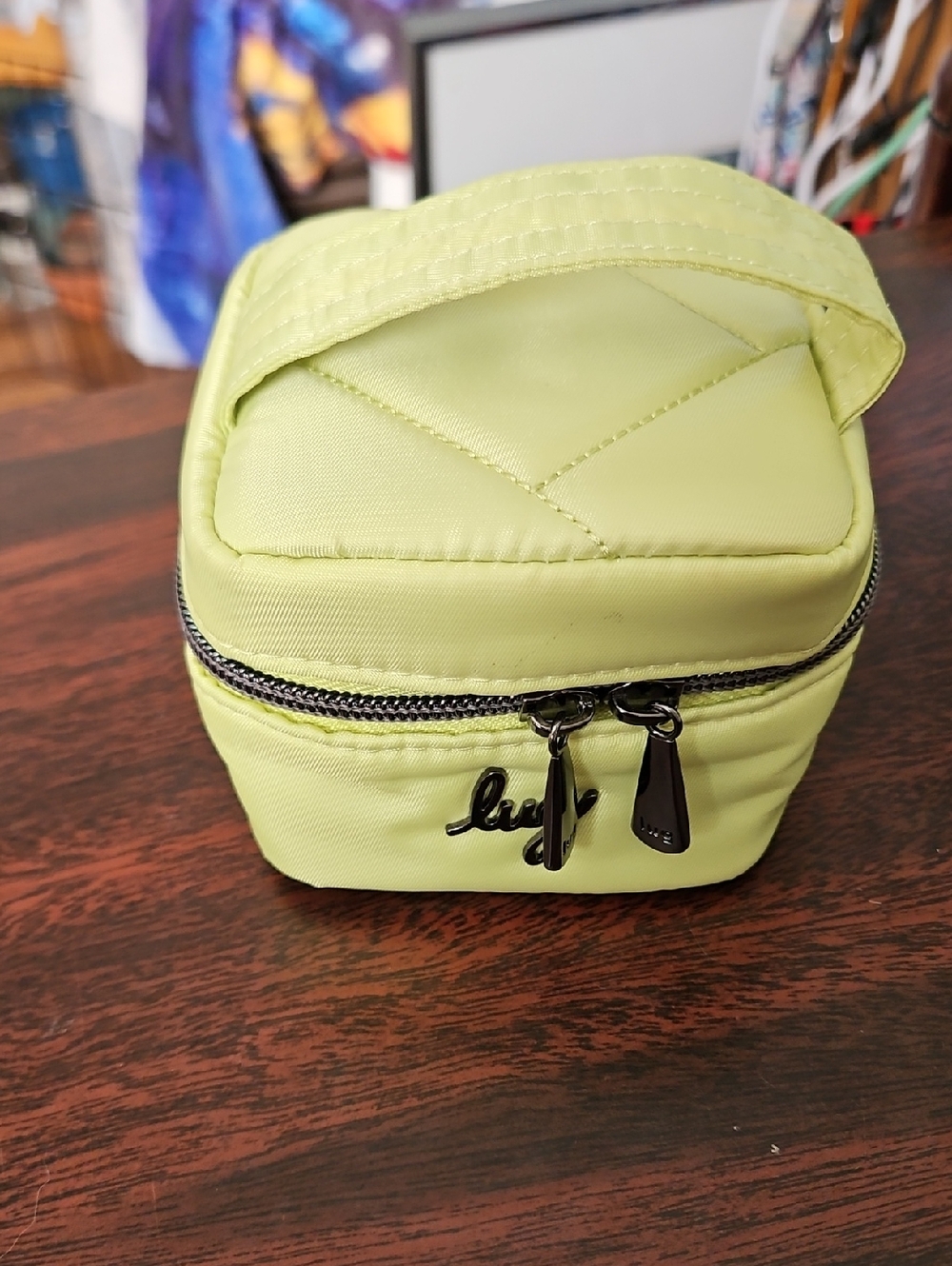 Lug Neon Lime Quilted Mini Jewelry Pouch